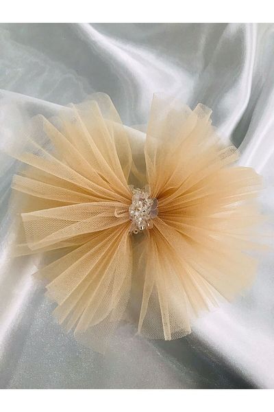 Demeter Collection 2-Piece Yellow Green Tulle Sequin Beaded Girl's Buckle