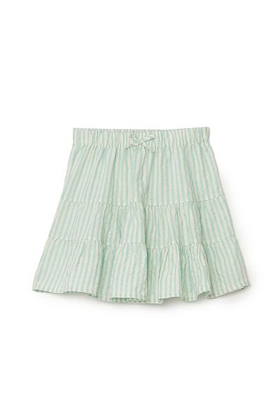 LC Waikiki LCW Girl's Striped Skirt with Elastic Waist