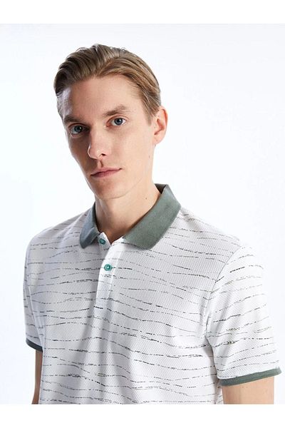LC Waikiki LCW Vision Polo Collar Short Sleeve Patterned Men's T-Shirt