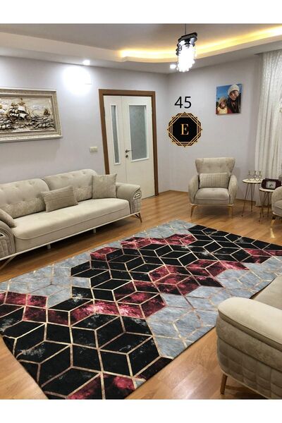 LİMAY غطاء سجاد بدون إسفنجة - مطاط - مخمل - رقيق - قابل للغسل - أغطية سجاد لغ...