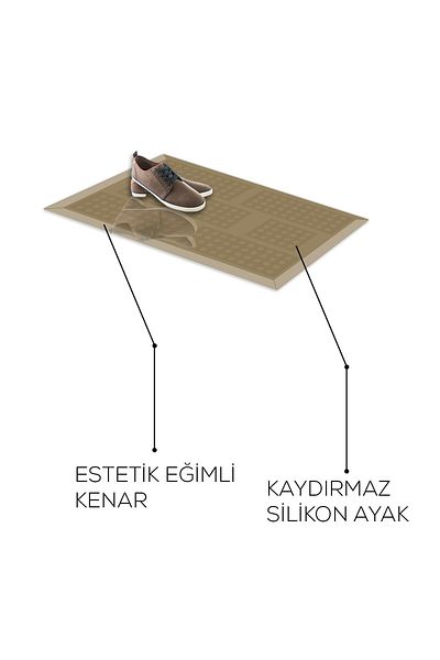 Decorita Bronze Anti-Slip Glass Mat - 45cm x 70cm