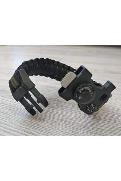 PARACORD DÜNYASI سوار باراكورد كينج كوبرا 15 في 1 مع مشعل نار وبوصلة ومقياس ح...