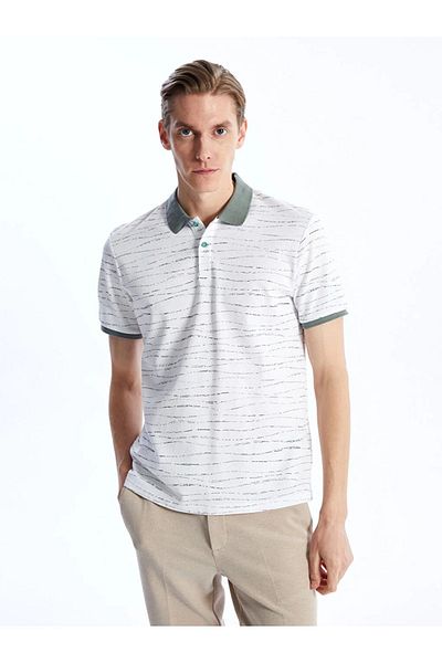 LC Waikiki LCW Vision Polo Collar Short Sleeve Patterned Men's T-Shirt