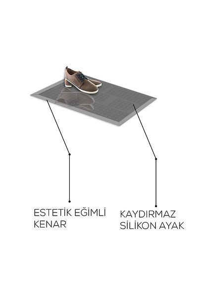 Decorita Smoked Anti-Slip Glass Mat - 40cm x 60cm