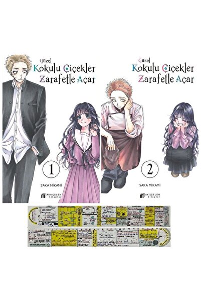 Akıl Çelen Kitaplar Güzel Kokulu Çiçekler Zarafetle Açar 1-2. Ciltler Manga S...