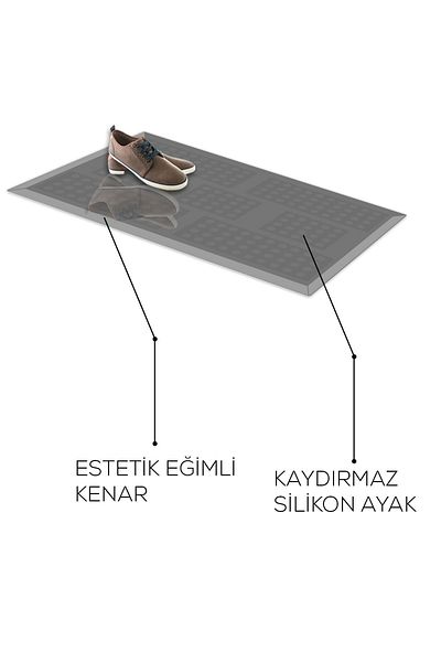 Decorita Smoked Anti-Slip Glass Mat - 50cm x 90cm