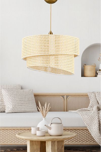 EvLight Stare Hazeran - Rattan Pendant Chandelier
