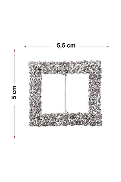 Hobi Dünya Kristal Taşlı Kare Kemer Ve Şal Tokası