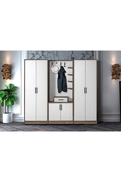 Moderniya Mobilya Loft 4 Kapaklı Pormanto-ayakkabılık