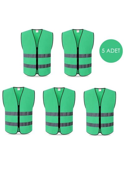 jbox سترة قماشية عاكسة عالية المظهر متعددة الأغراض بسحاب 5 قطع (مناسبة للمادة...