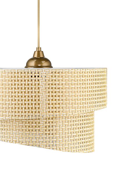 EvLight Stare Hazeran 2-Piece Rattan Pendant Chandelier Set