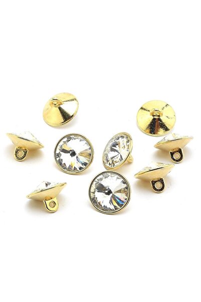 Hobi Dünya Taşlı Yastık Ve Mobilya Düğmesi Altın