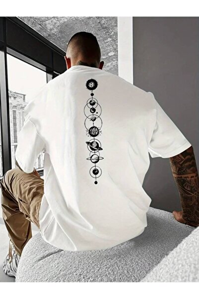 NoVibe Planets Printed Unisex T-shirt με κοντό μανίκι - 100% βαμβάκι