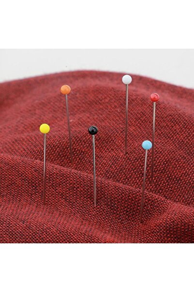 eklesepete Renkli Cam Başlı Toplu Iğne 38 mm 200 Adet