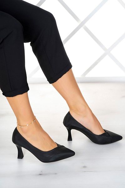 Erkan Saçmacı Rochie De Seara Amelia Neagra Satin - Pantofi Cu Toc 6 Cm