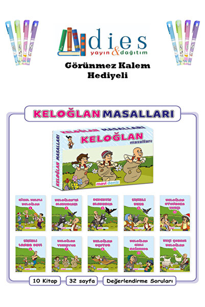 Mavi Deniz Yayınları Mavi Deniz Yay. 1 ve 2. Snf. İçin Dünya Çocuk Masalları+Keloğlan Masalları Hikaye Seti (32 Sayfa)