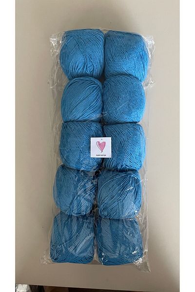 Makromİps Πολυτελές Amigurumi Punch Νήμα Baby Soft Cotton Πλέξιμο - 10 ΤΕΜ (50grx10) Νήμα Hobby