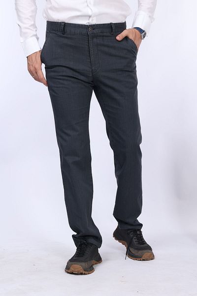 Yeniay Gray Lycra Summer Thin Jeans - Classic Cut