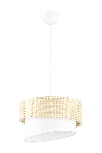 EvLight Asymmetrical Rattan 2 Tiers - Classic Cake Pendant Lamp Chandelier