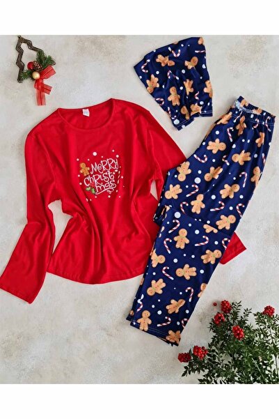 Çeyize dair herşey Kırmızı 8 Li Gecelik, Sabahlı, Pijama Çeyiz Seti 6568