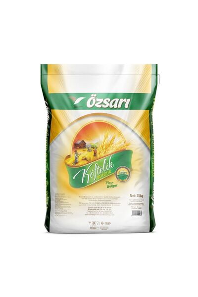 ÖZSARI Esmer Ince Çiğ Köftelik Bulgur 25 Kg Çuval