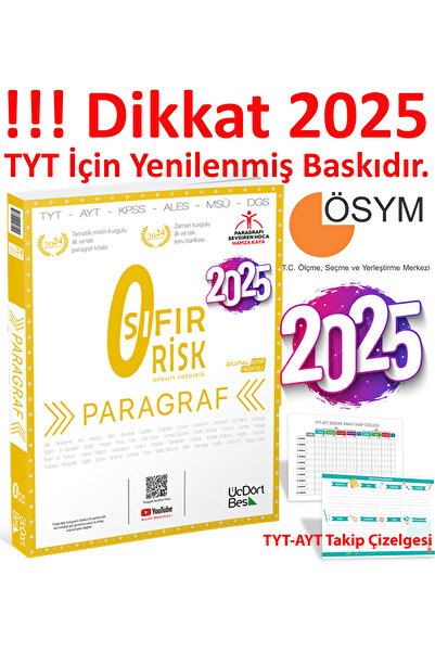 Üç Dört Beş Yayıncılık 345 – Tyt-ayt-dgs-kpss Paragraf Sıfır Risk Tyt Deneme ...