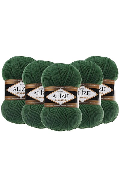 Alize 5 Adet Alize Lanagold El Örgü İpliği - 118 Yeşil