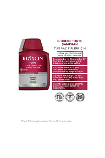 Bioxcin Forte Saç Dökülmesine Karşı Bakım Şampuanı 300 ml - 3 AL 2 ÖDEMFRYN-Diş Beyazlatıcı Köpük Hediye-