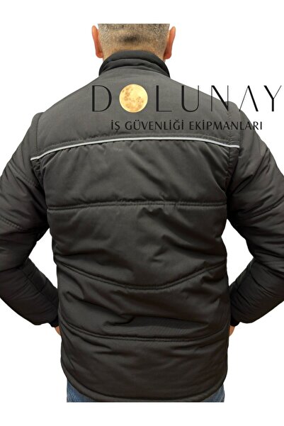 Dolunay İş Elbiseleri Siyah Mont Kolu Çıkmalı