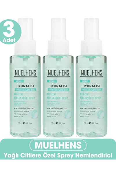 Muelhens Hydralist Mucizevi Nemlendirici Sprey Yağlı Cilt 110 ml X 3 Adet