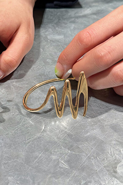 PSGT Ayarlanabilir Yüzük Minimalist Asimetrik M Harfı Pikaso