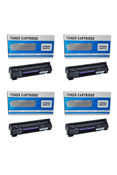 CF283X/CRG737 MUADİL TONER -Dörtlü Paket