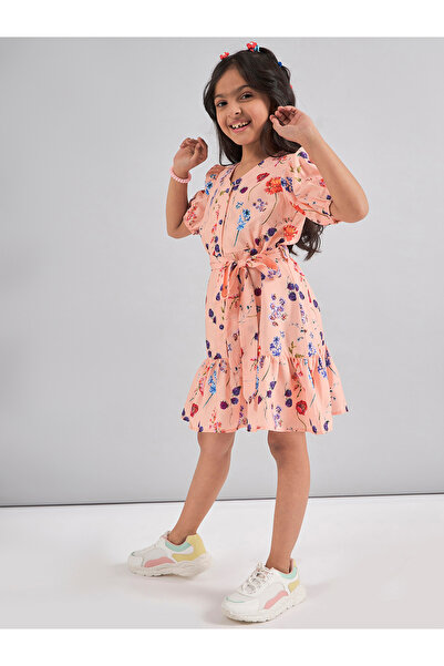 Stylo Bug By Styli Flower Print Fit and Flare Casual Dress