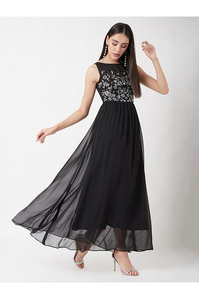 Miss Chase By Styli Embellished Lined A-Line Maxi Dress