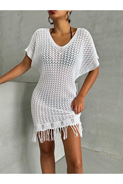 Nosia Women's Tassel Detailed Mini Beach Dress