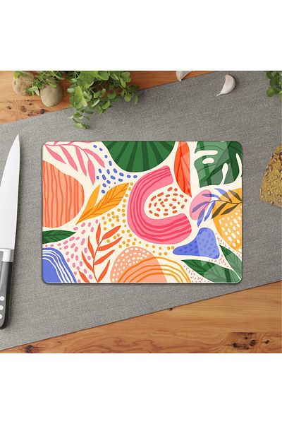 DreamHomes Vibrant Colors 25*35 Glass Cutting Board