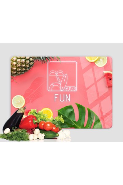 DreamHomes Fun Tropical Glass Cutting Board - 25*35