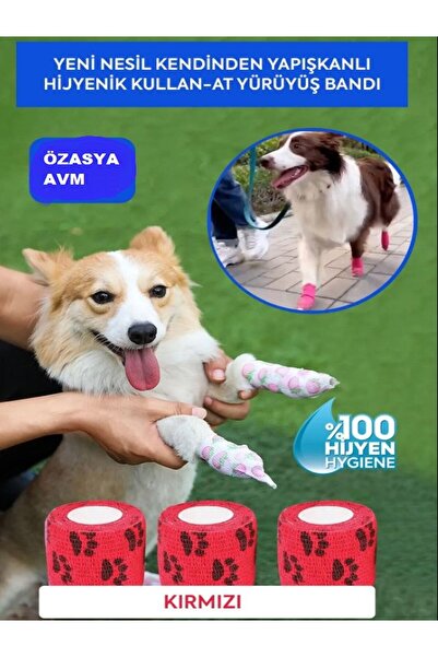 Özasya AVM KIRMIZI Yeni Nesil Kendinden Yapışkanlı Hijyenik Kullan At Yürüyüş...