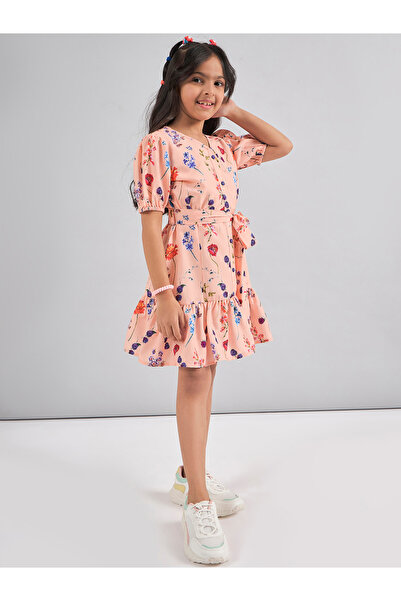 Stylo Bug By Styli Flower Print Fit and Flare Casual Dress