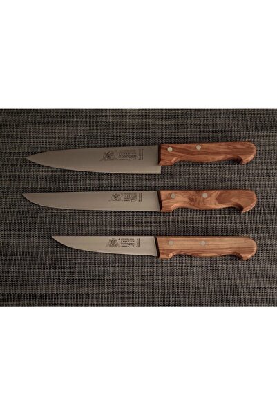 Solingen Zeytin Saplı Profesyonel Şef Bıçağı 3'lü 20/20/15 cm