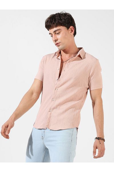 Campus Sutra By Styli Textured Casual Shirt with Buttons