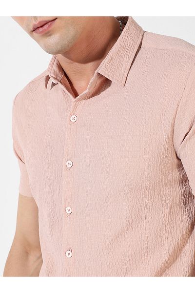 Campus Sutra By Styli Textured Casual Shirt with Buttons