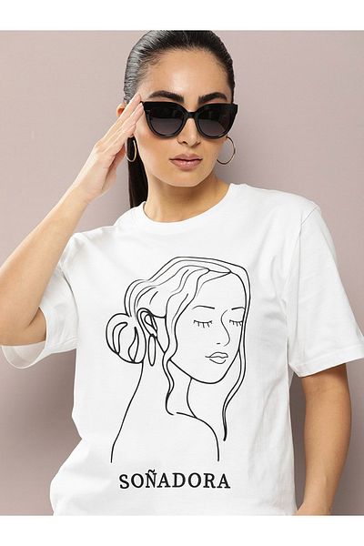 Dillinger By Styli Oversized Girl Graphic Print T-Shirt