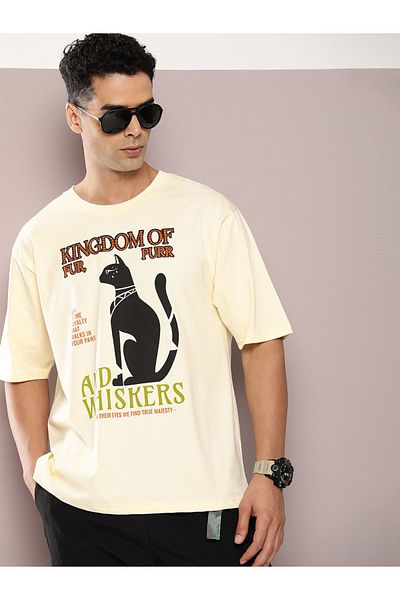 Dillinger By Styli Graphic Print Drop Shoulder Oversized T-Shirt