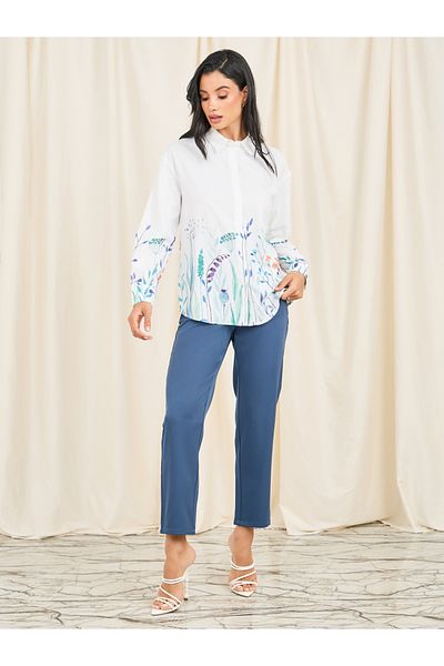 Styli Placement Print Relax Fit Shirt