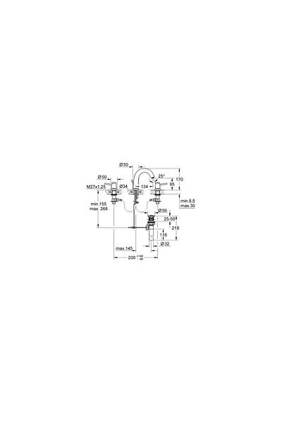 Grohe Bauclassic 3-Hole Sink Faucet- 20470000