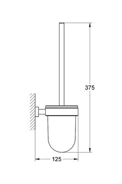 Grohe Essentials Cube Toilet Brush Chrome -40513001