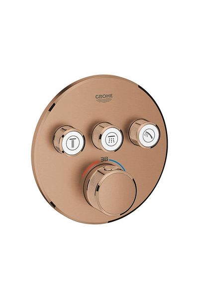 Grohe Smartcontrol Built-in Thermostatic 3 Outlet Bathroom Faucet Brushed Warm Sunset - 29121dl0