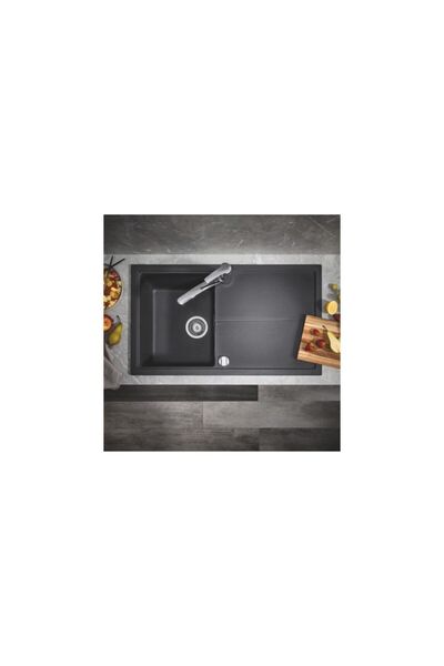 Grohe K400 Kuvars Kompozit Eviye 50 -c 86/50, Granit Siyah Rengi - 31640ap0