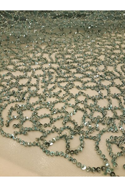 Safir Kumaş Petek Zırh Desen Yoğun Taş İşlemeli Dantel 3 Metre (Astarda  Dahil)